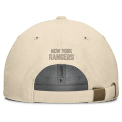 NHL Tan New York Rangers Fanatics Front Office Canvas Adjustable Hat
