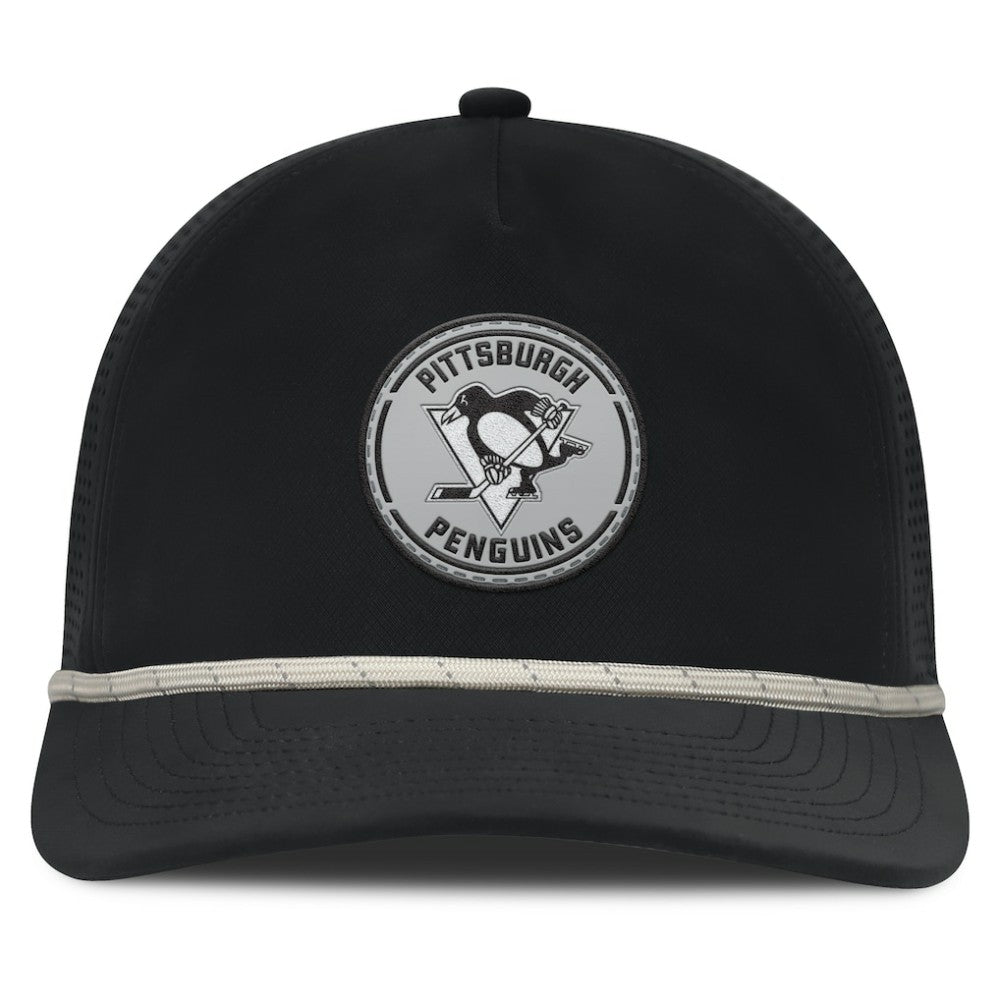 NHL Black Pittsburgh Penguins Fanatics Front Office Performance A-Frame Adjustable Hat