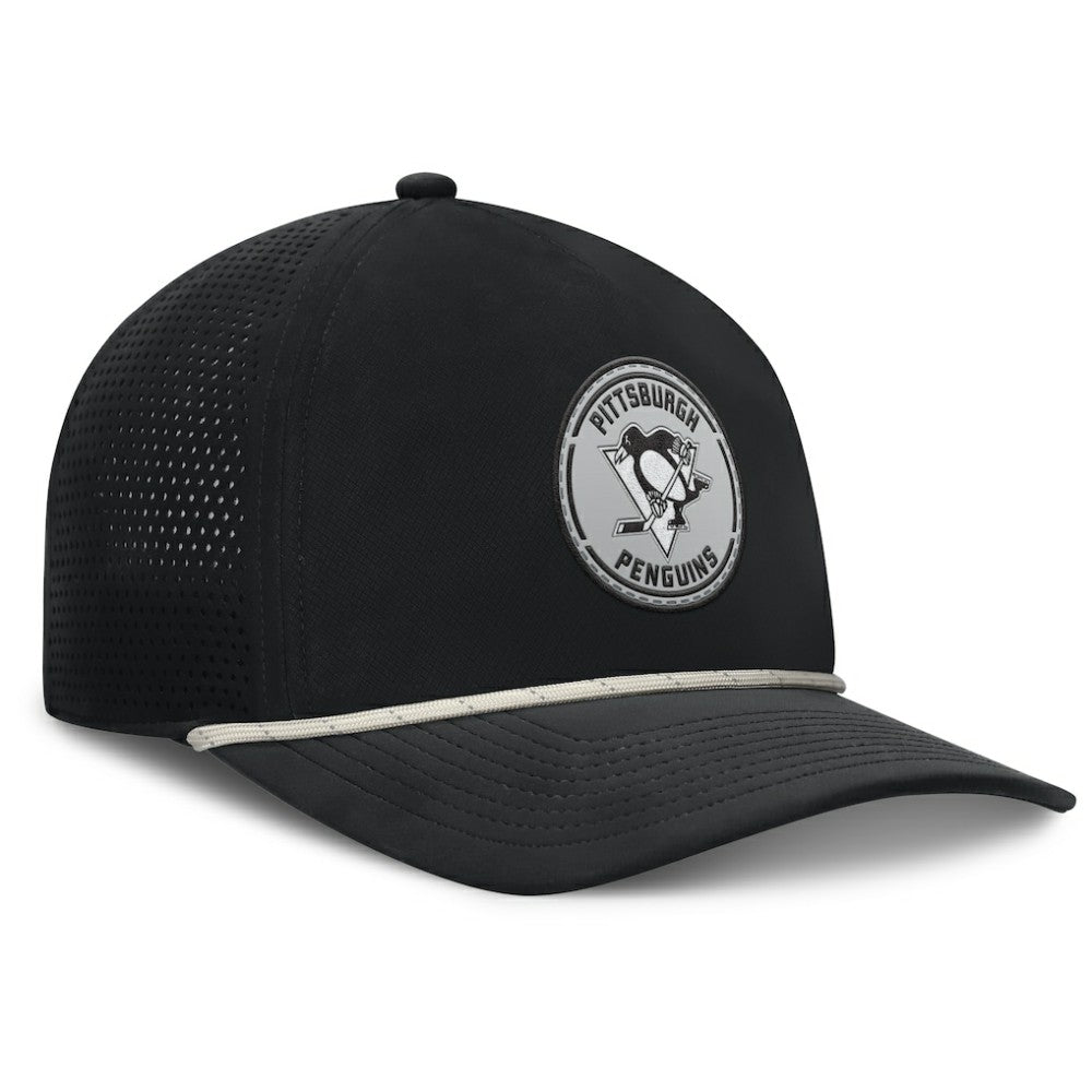 NHL Black Pittsburgh Penguins Fanatics Front Office Performance A-Frame Adjustable Hat