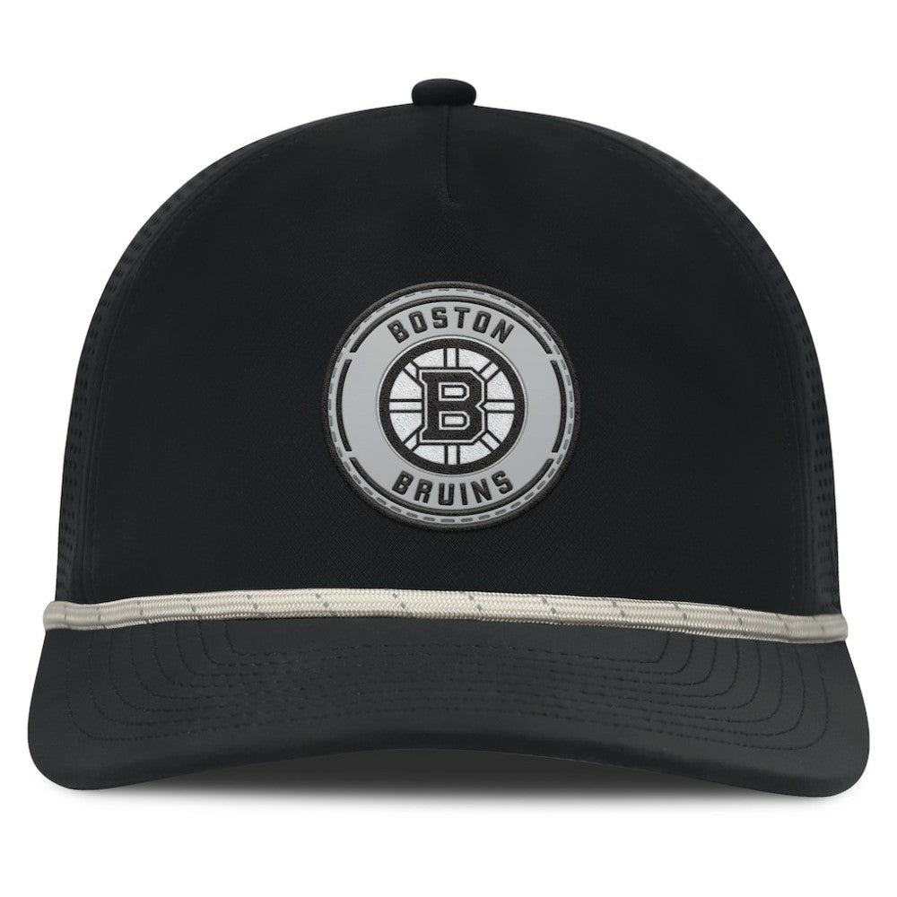 NHL Black Boston Bruins Fanatics Front Office Performance A-Frame Adjustable Hat