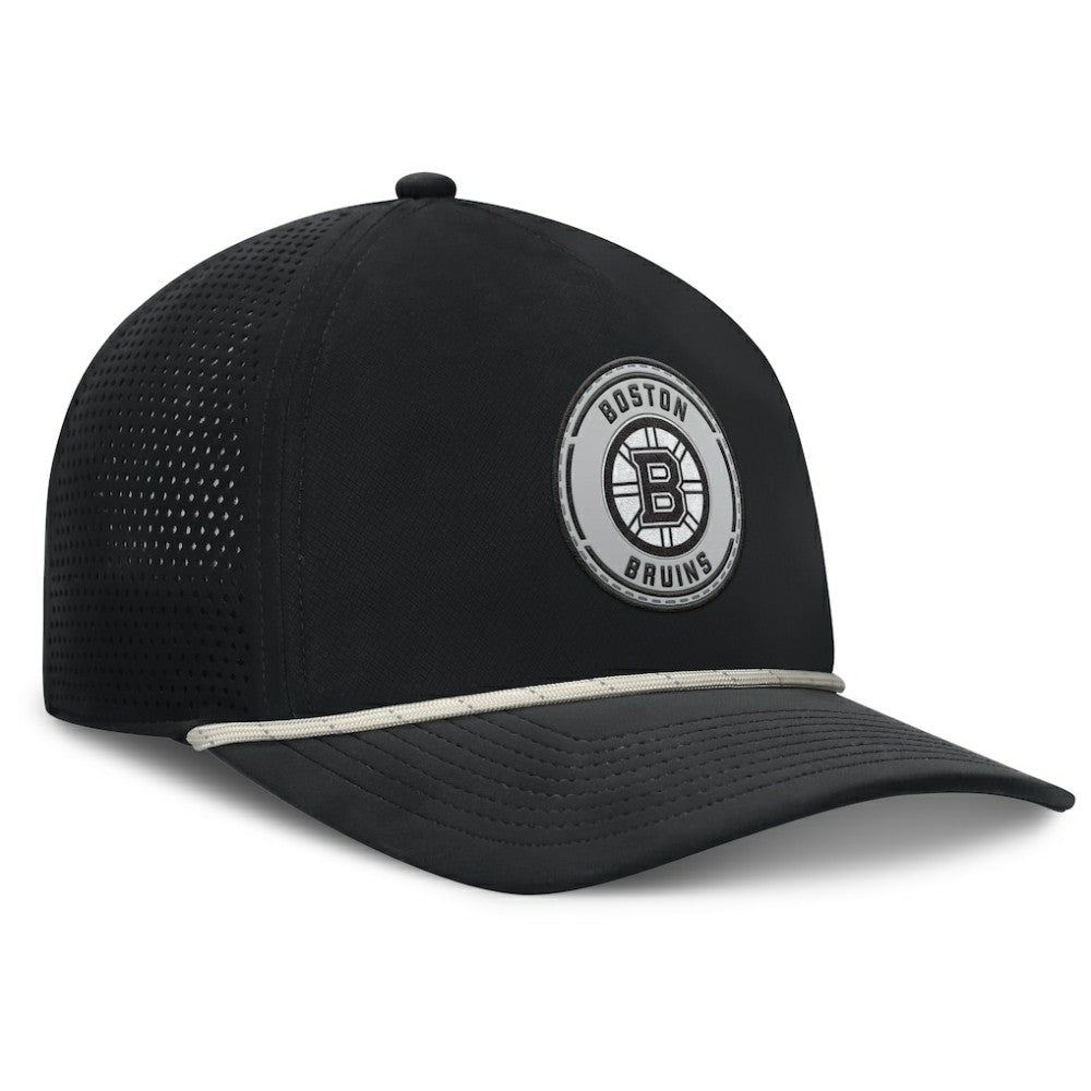 NHL Black Boston Bruins Fanatics Front Office Performance A-Frame Adjustable Hat