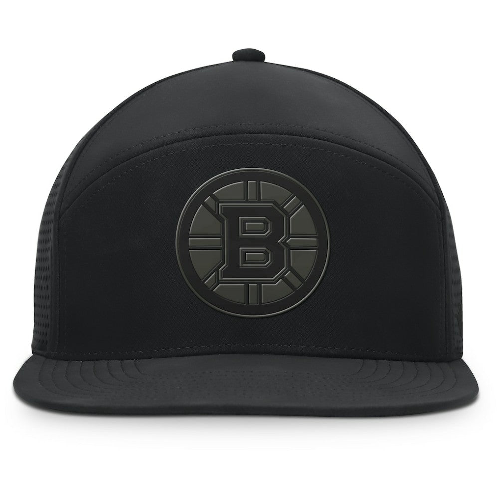 NHL Black Boston Bruins Fanatics Front Office Adjustable Hat