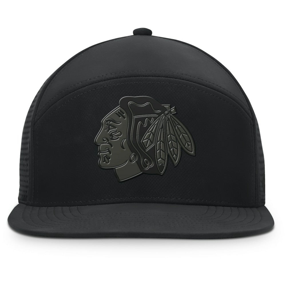 NHL Black Chicago Blackhawks Fanatics Front Office Adjustable Hat