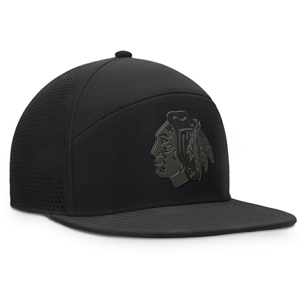NHL Black Chicago Blackhawks Fanatics Front Office Adjustable Hat