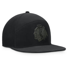 NHL Black Chicago Blackhawks Fanatics Front Office Adjustable Hat