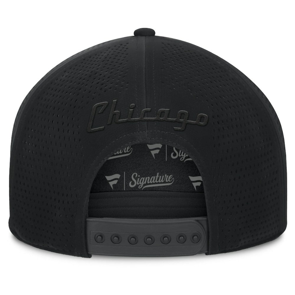 NHL Black Chicago Blackhawks Fanatics Front Office Adjustable Hat