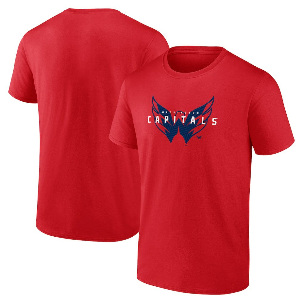 NHL Red Washington Capitals Logo Athletic Coordinate T-Shirt