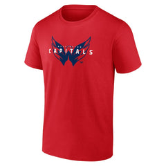 NHL Red Washington Capitals Logo Athletic Coordinate T-Shirt