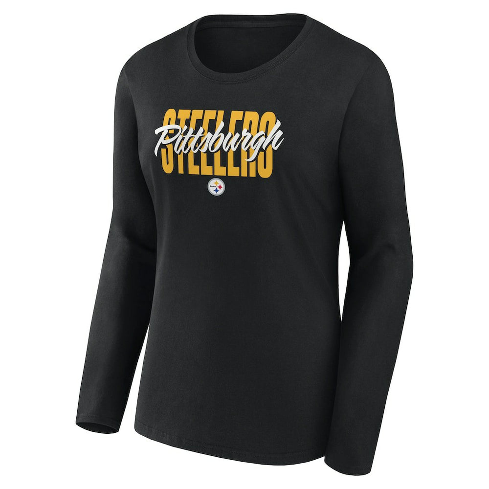 Logo Athletic Women's Grip Long Sleeve T-Shirt - Pittsburgh Steelers