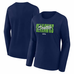 Logo Athletic Women's Grip Long Sleeve T-Shirt - Seattle Seahawks