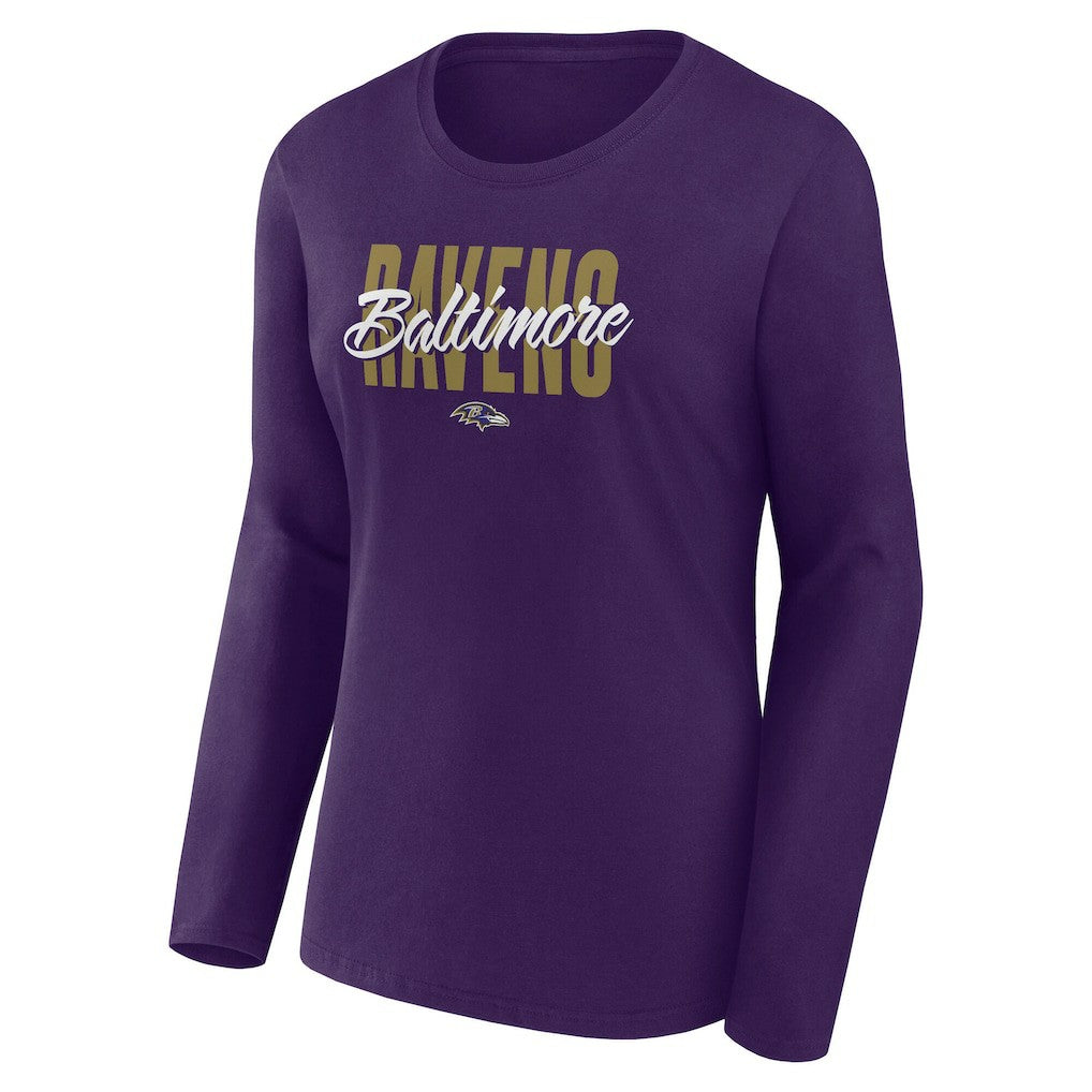 Logo Athletic Women's Grip Long Sleeve T-Shirt - Baltimore Ravens