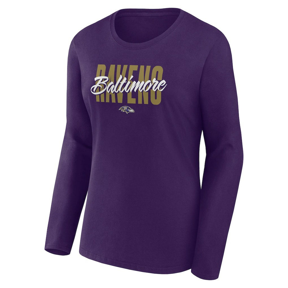 Logo Athletic Women's Grip Long Sleeve T-Shirt - Baltimore Ravens
