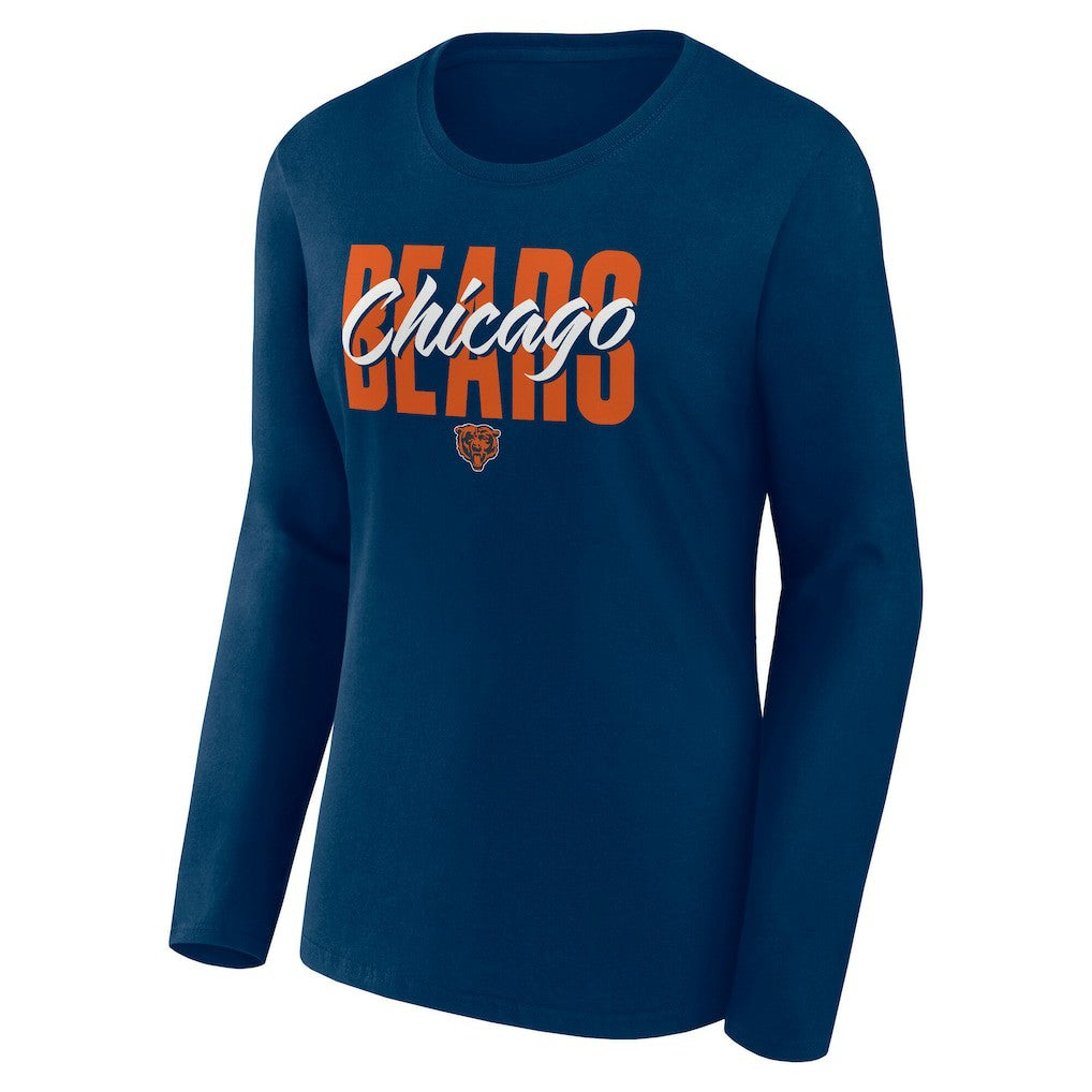 Logo Athletic Women's Grip Long Sleeve T-Shirt - Chicago Bears