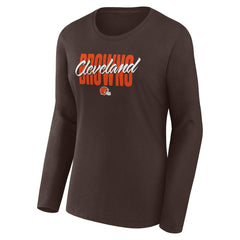 Logo Athletic Women's Grip Long Sleeve T-Shirt - Cleveland Browns