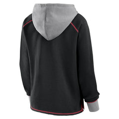 Logo Athletic Women's Boom Fleece Pullover V-Neck Hoodie - Atlanta Falcons