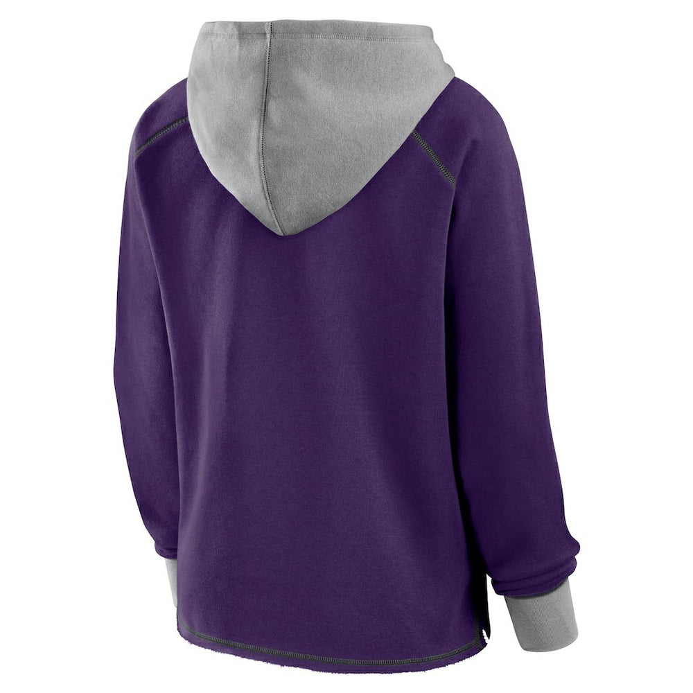Logo Athletic Women's Boom Fleece Pullover V-Neck Hoodie - Baltimore Ravens