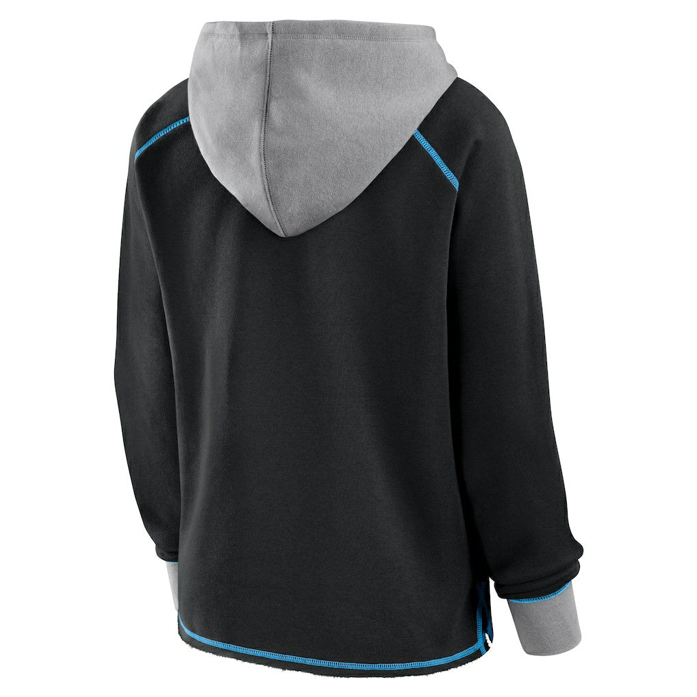Logo Athletic Women's Boom Fleece Pullover V-Neck Hoodie - Carolina Panthers