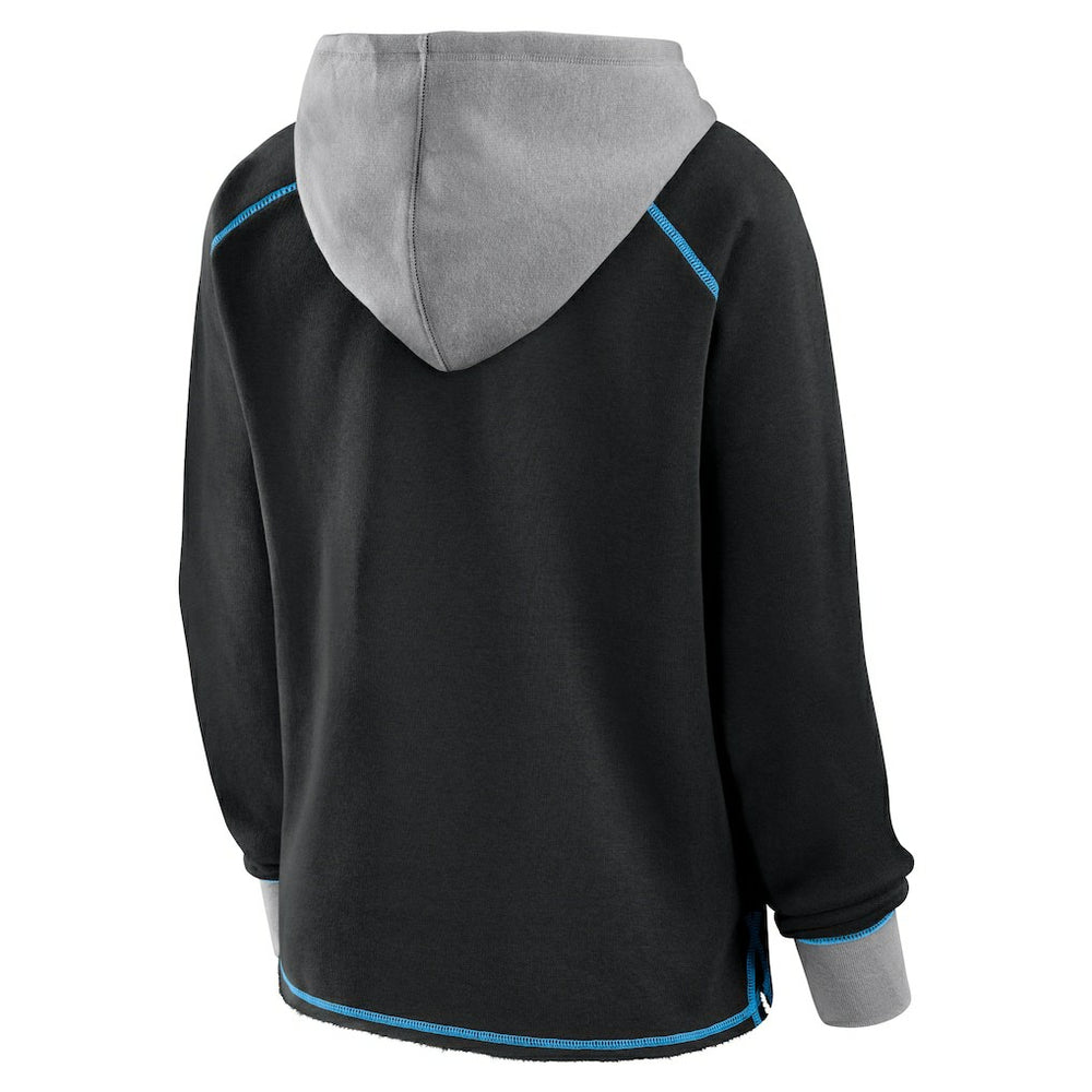Logo Athletic Women's Boom Fleece Pullover V-Neck Hoodie - Carolina Panthers