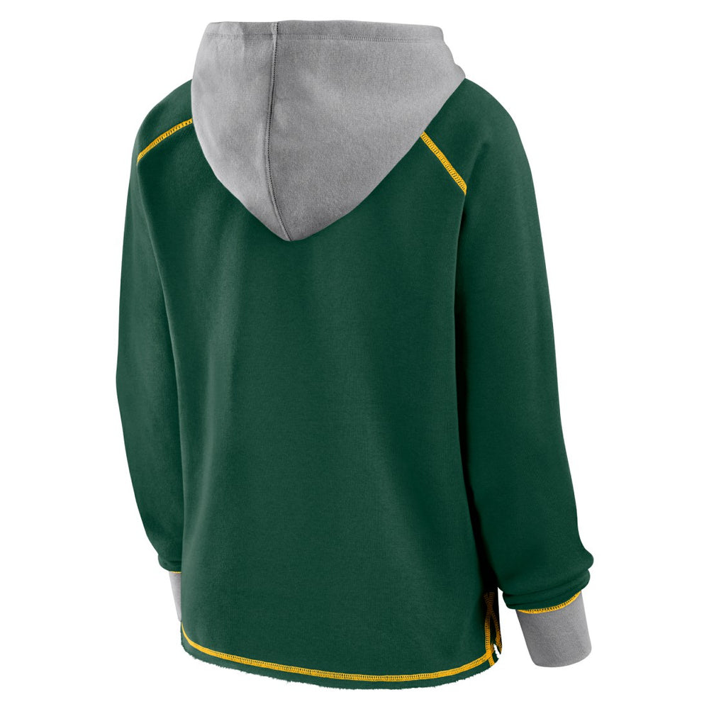 Logo Athletic Women's Boom Fleece Pullover V-Neck Hoodie - Green Bay Packers