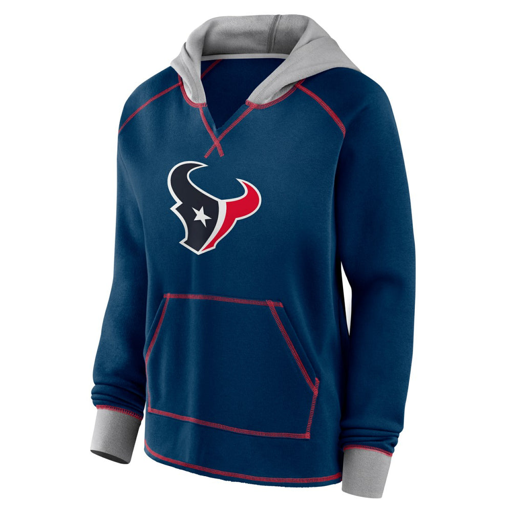 Logo Athletic Women's Boom Fleece Pullover V-Neck Hoodie - Houston Texans