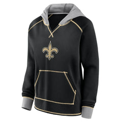 Logo Athletic Women's Boom Fleece Pullover V-Neck Hoodie - New Orleans Saints