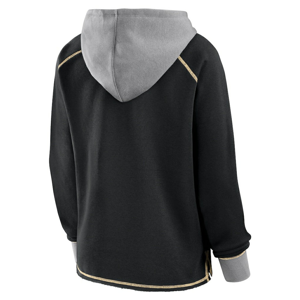 Logo Athletic Women's Boom Fleece Pullover V-Neck Hoodie - New Orleans Saints