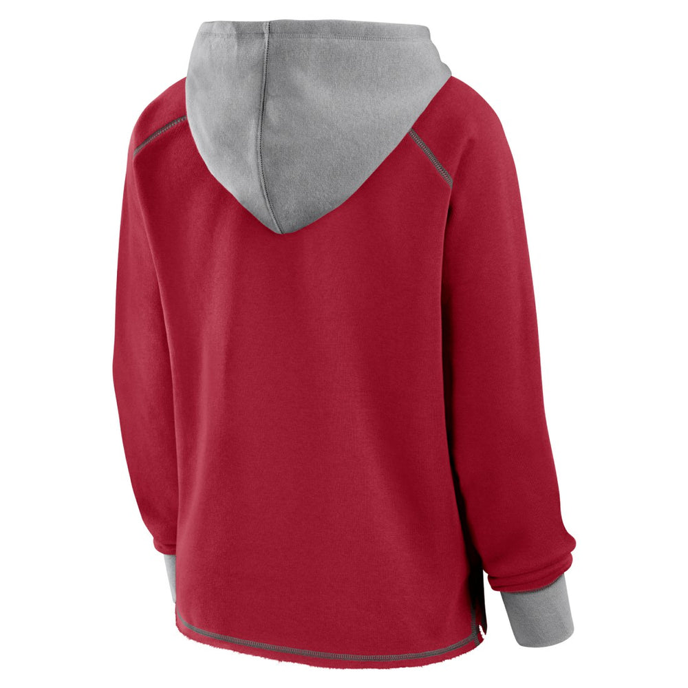 Logo Athletic Women's Boom Fleece Pullover V-Neck Hoodie - Tampa Bay Buccaneers