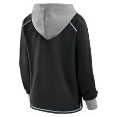 Logo Athletic Women's Boom Fleece Pullover V-Neck Hoodie - Las Vegas Raiders