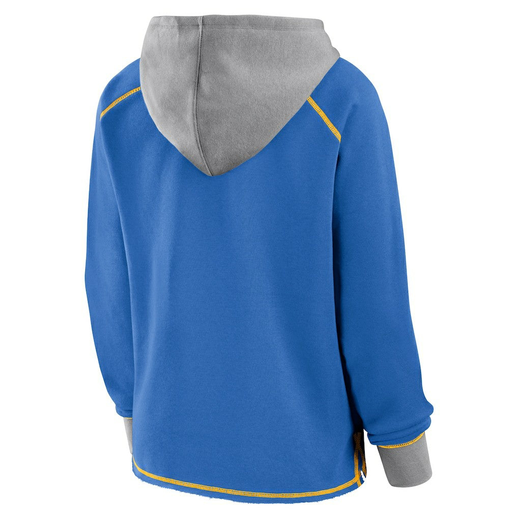 Logo Athletic Women's Boom Fleece Pullover V-Neck Hoodie - Los Angeles Chargers
