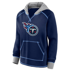 Logo Athletic Women's Boom Fleece Pullover V-Neck Hoodie - Tennessee Titans