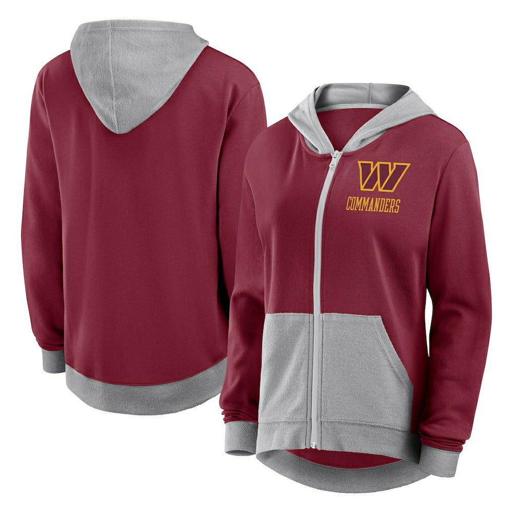 Logo Athletic Women's Hit It French Terry Full-Zip Hoodie - Washington Commanders