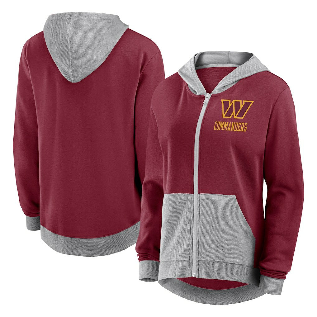 Logo Athletic Women's Hit It French Terry Full-Zip Hoodie - Washington Commanders