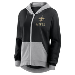 Logo Athletic Women's Hit It French Terry Full-Zip Hoodie - New Orleans Saints