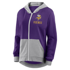 Logo Athletic Women's Hit It French Terry Full-Zip Hoodie - Minnesota Vikings