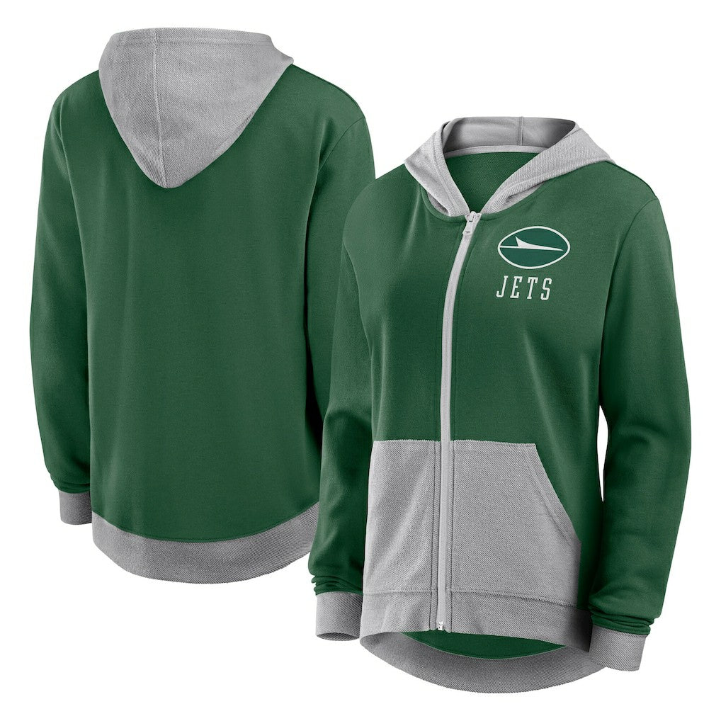Logo Athletic Women's Hit It French Terry Full-Zip Hoodie - New York Jets