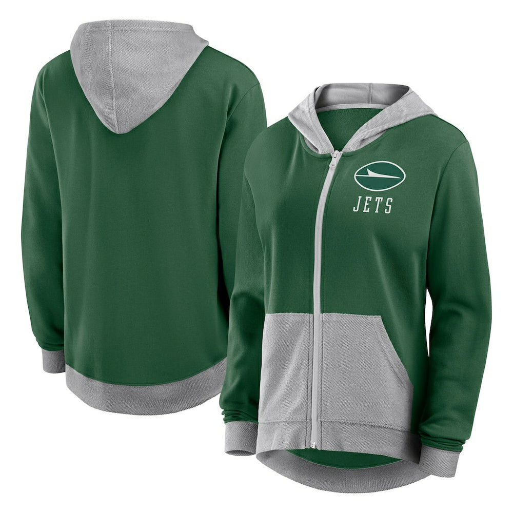 Logo Athletic Women's Hit It French Terry Full-Zip Hoodie - New York Jets