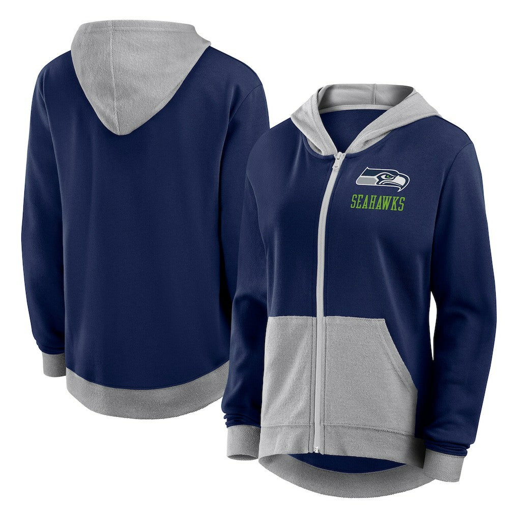 Logo Athletic Women's Hit It French Terry Full-Zip Hoodie - Seattle Seahawks