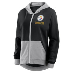Logo Athletic Women's Hit It French Terry Full-Zip Hoodie - Pittsburgh Steelers