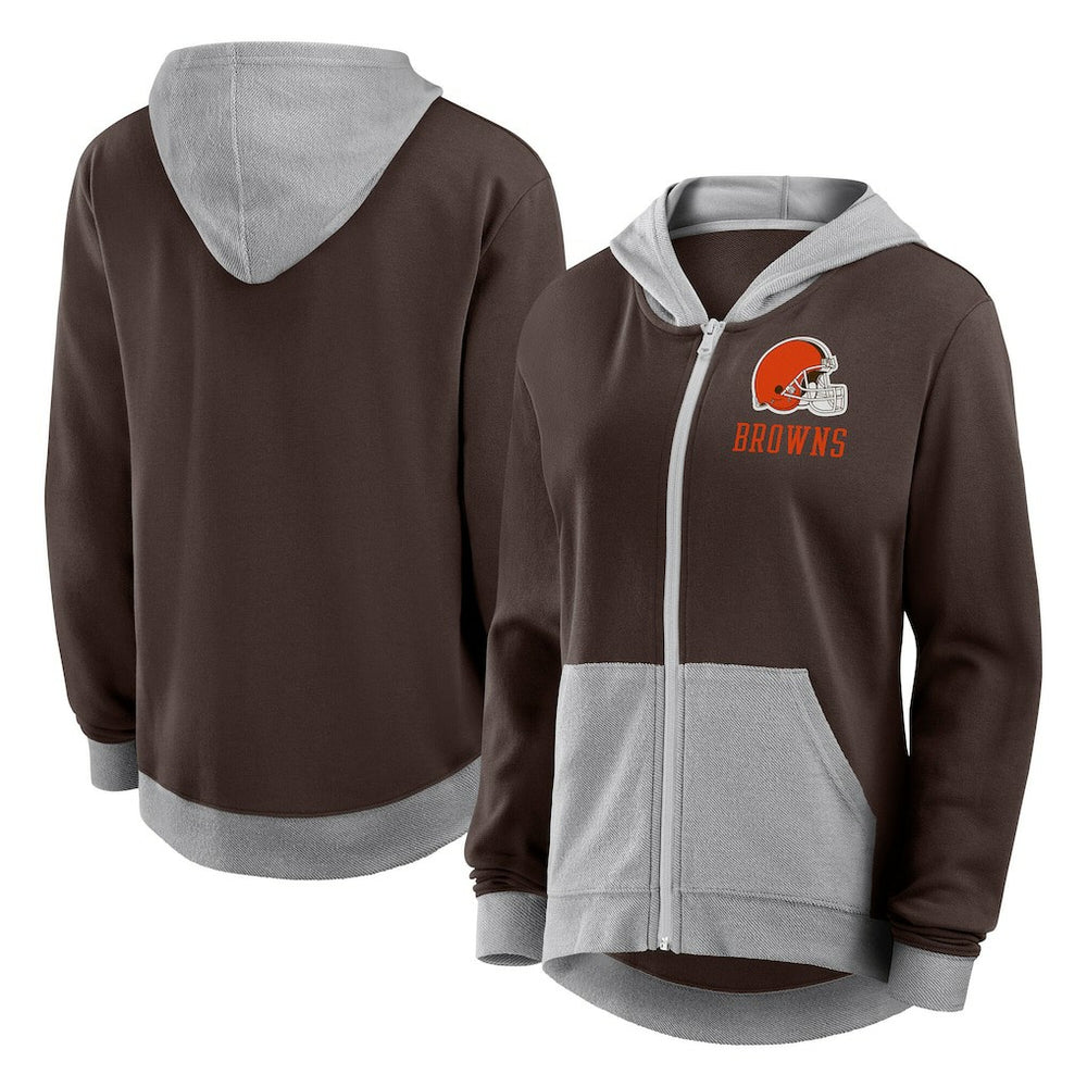 Logo Athletic Women's Hit It French Terry Full-Zip Hoodie - Cleveland Browns