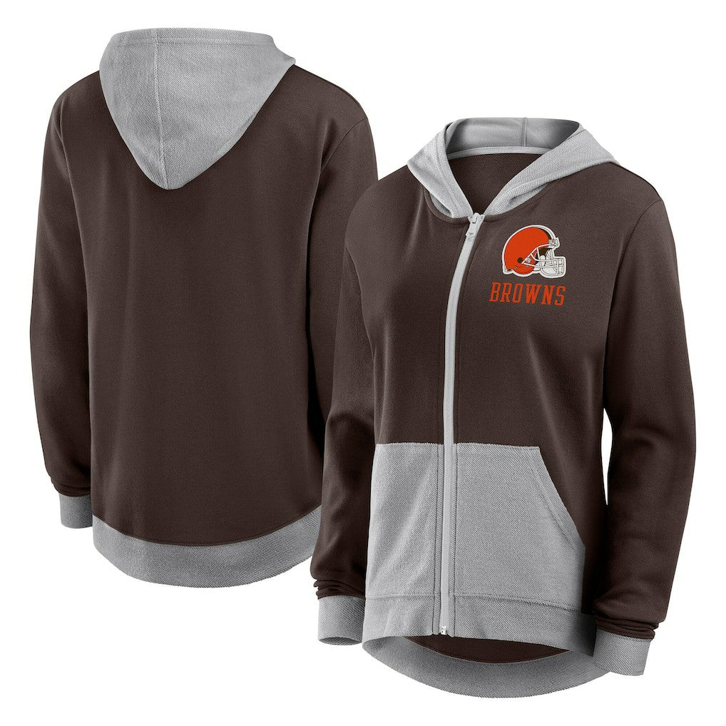 Logo Athletic Women's Hit It French Terry Full-Zip Hoodie - Cleveland Browns