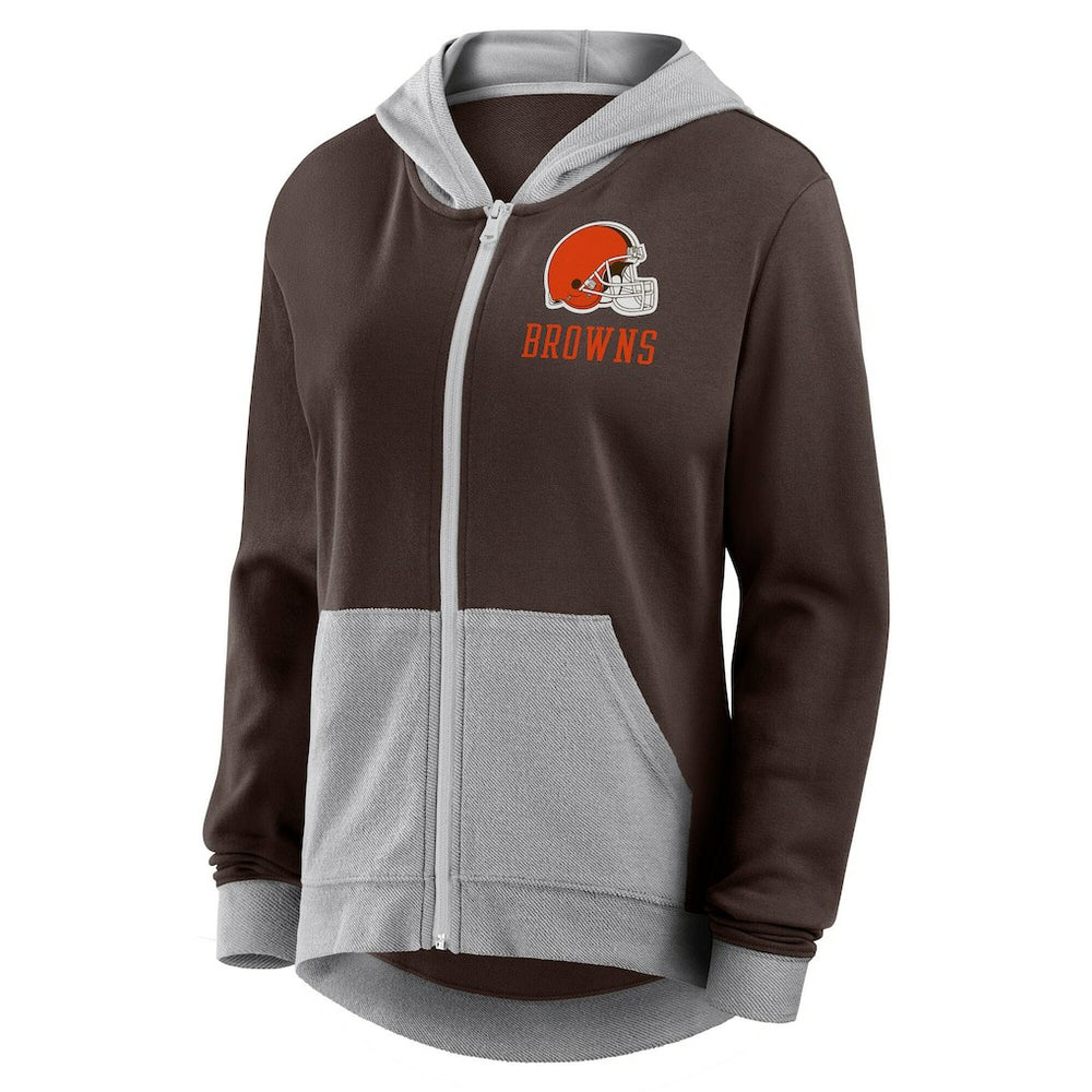 Logo Athletic Women's Hit It French Terry Full-Zip Hoodie - Cleveland Browns