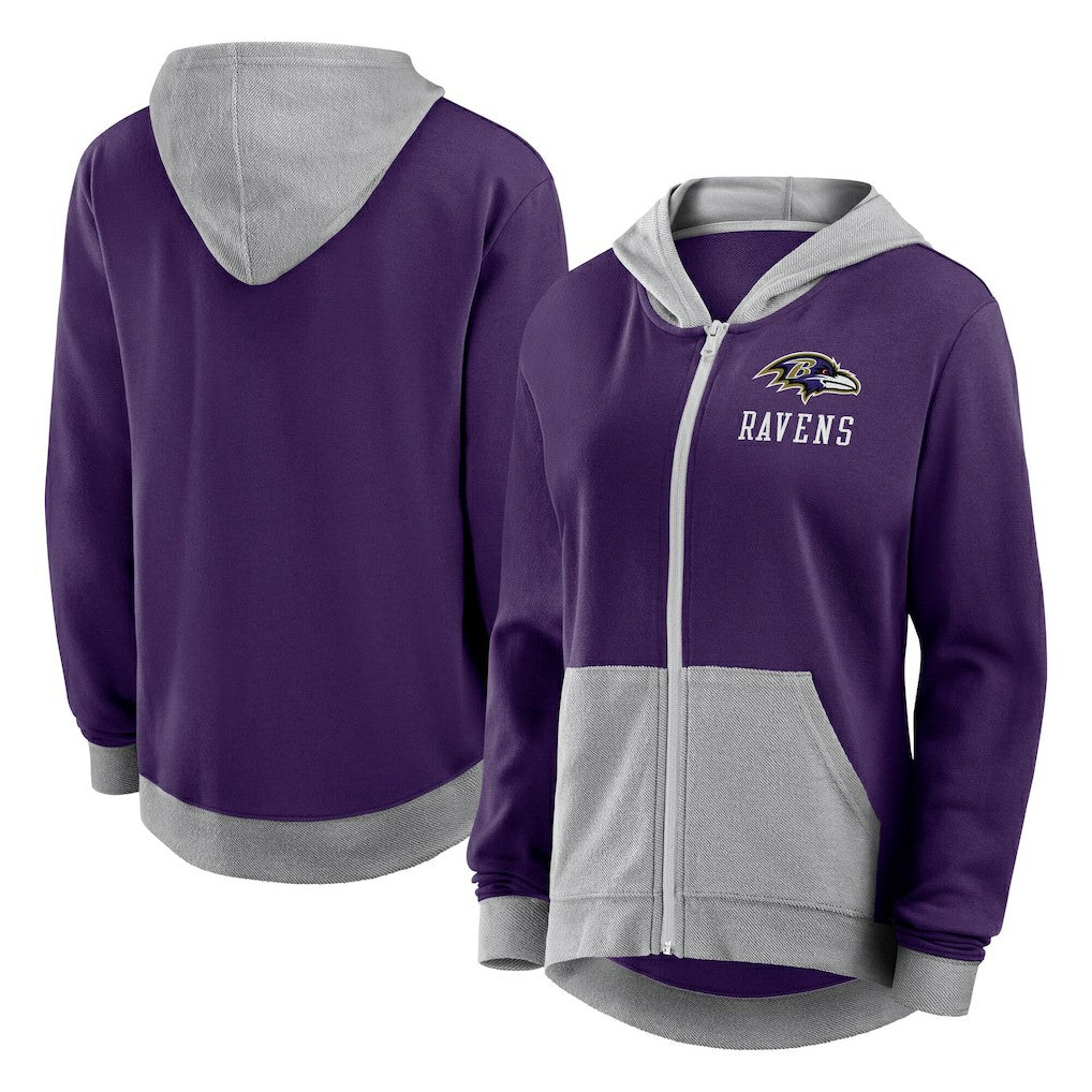 Logo Athletic Women's Hit It French Terry Full-Zip Hoodie - Baltimore Ravens
