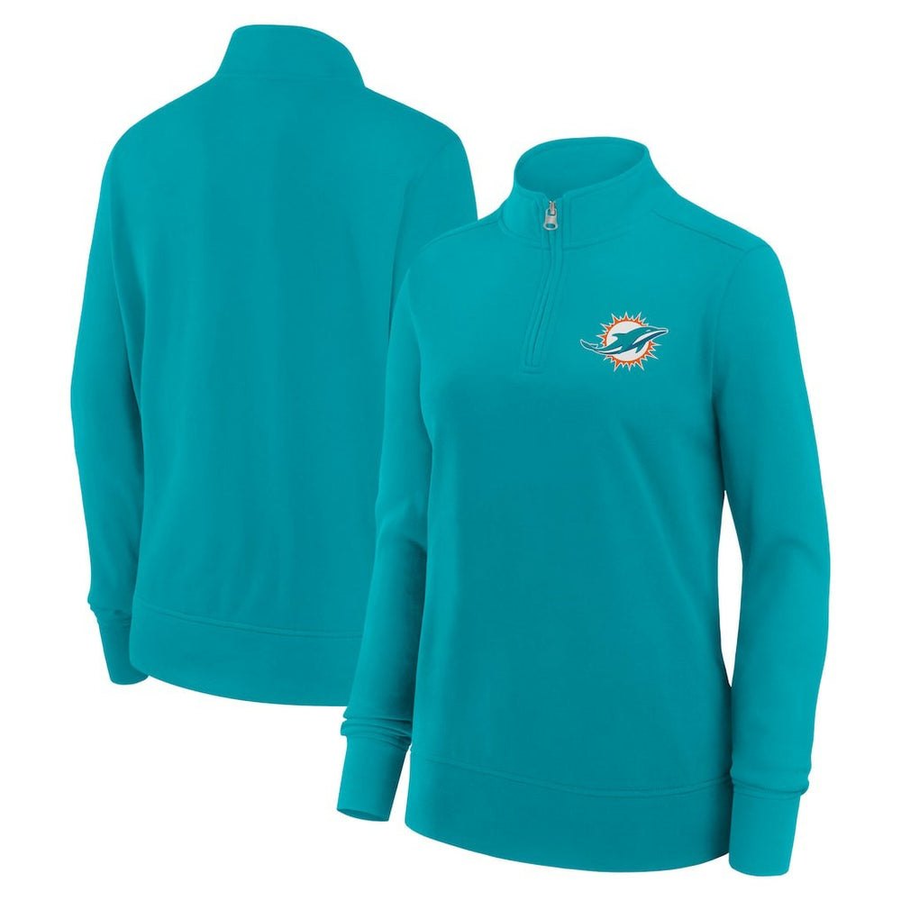 Logo Athletic Women's Velocity Quarter-Zip Jacket - Miami Dolphins