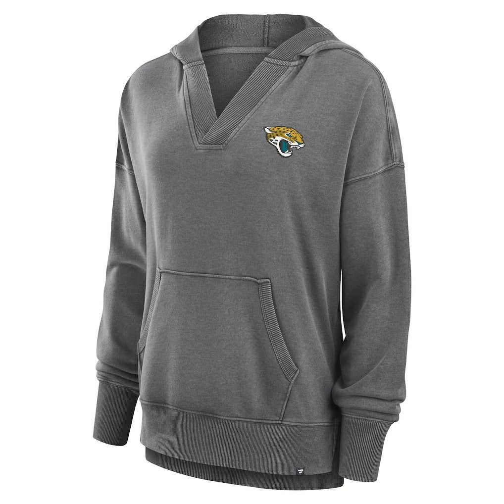 Women's Initiative Snow Wash French Terry V-Neck Pullover Hoodie - Jacksonville Jaguars