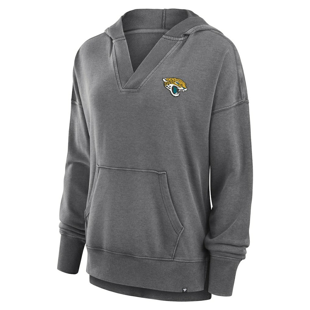 Women's Initiative Snow Wash French Terry V-Neck Pullover Hoodie - Jacksonville Jaguars