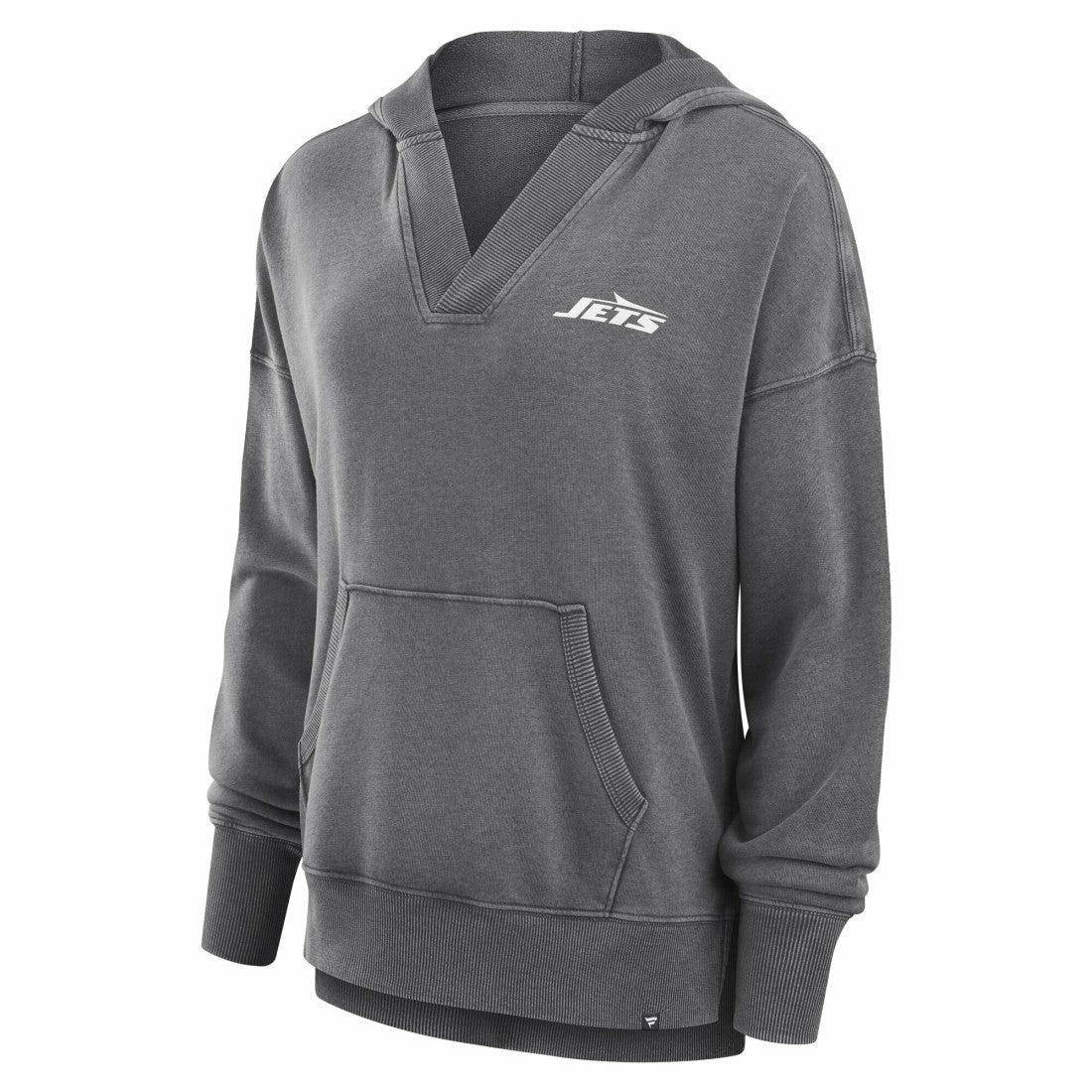 Women's Initiative Snow Wash French Terry V-Neck Pullover Hoodie - New York Jets