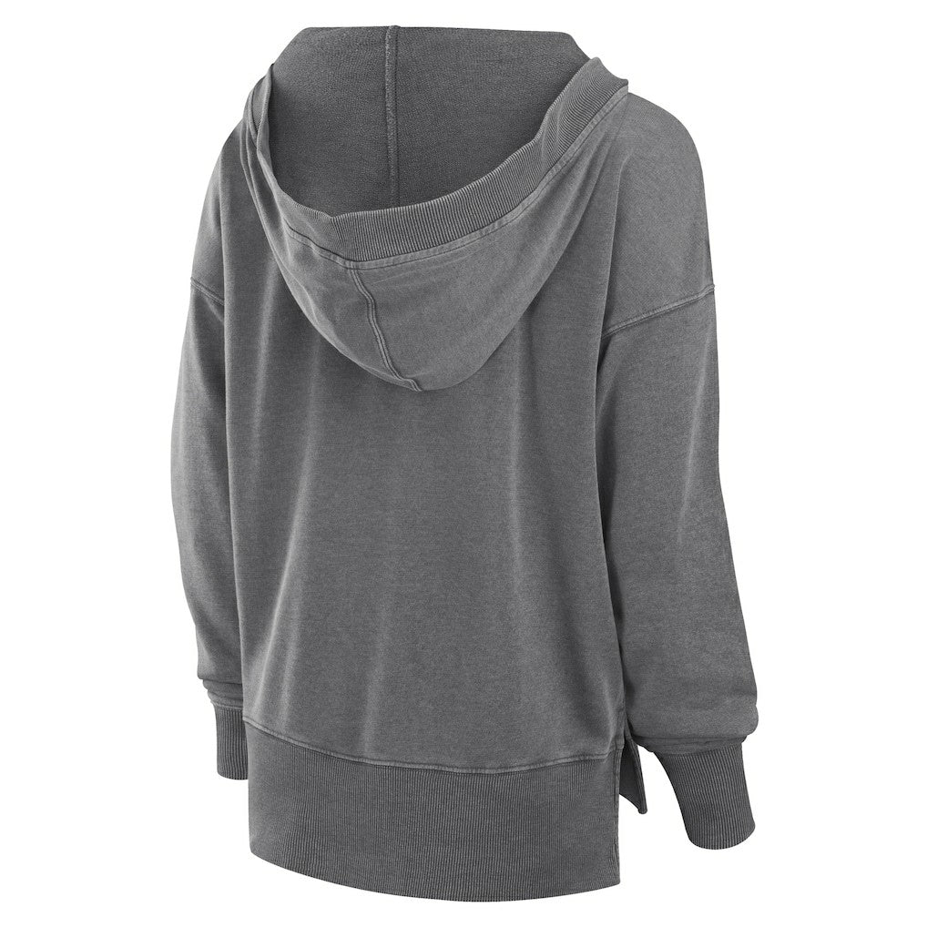 Women's Initiative Snow Wash French Terry V-Neck Pullover Hoodie - New Orleans Saints
