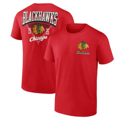 NHL Red Chicago Blackhawks Logo Athletic Never Over T-Shirt