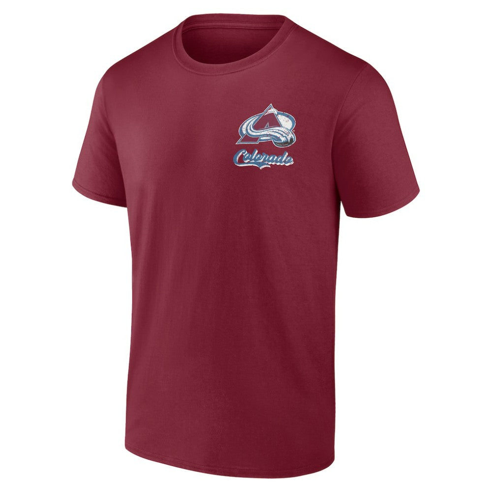 NHL Burgundy Colorado Avalanche Logo Athletic Never Over T-Shirt