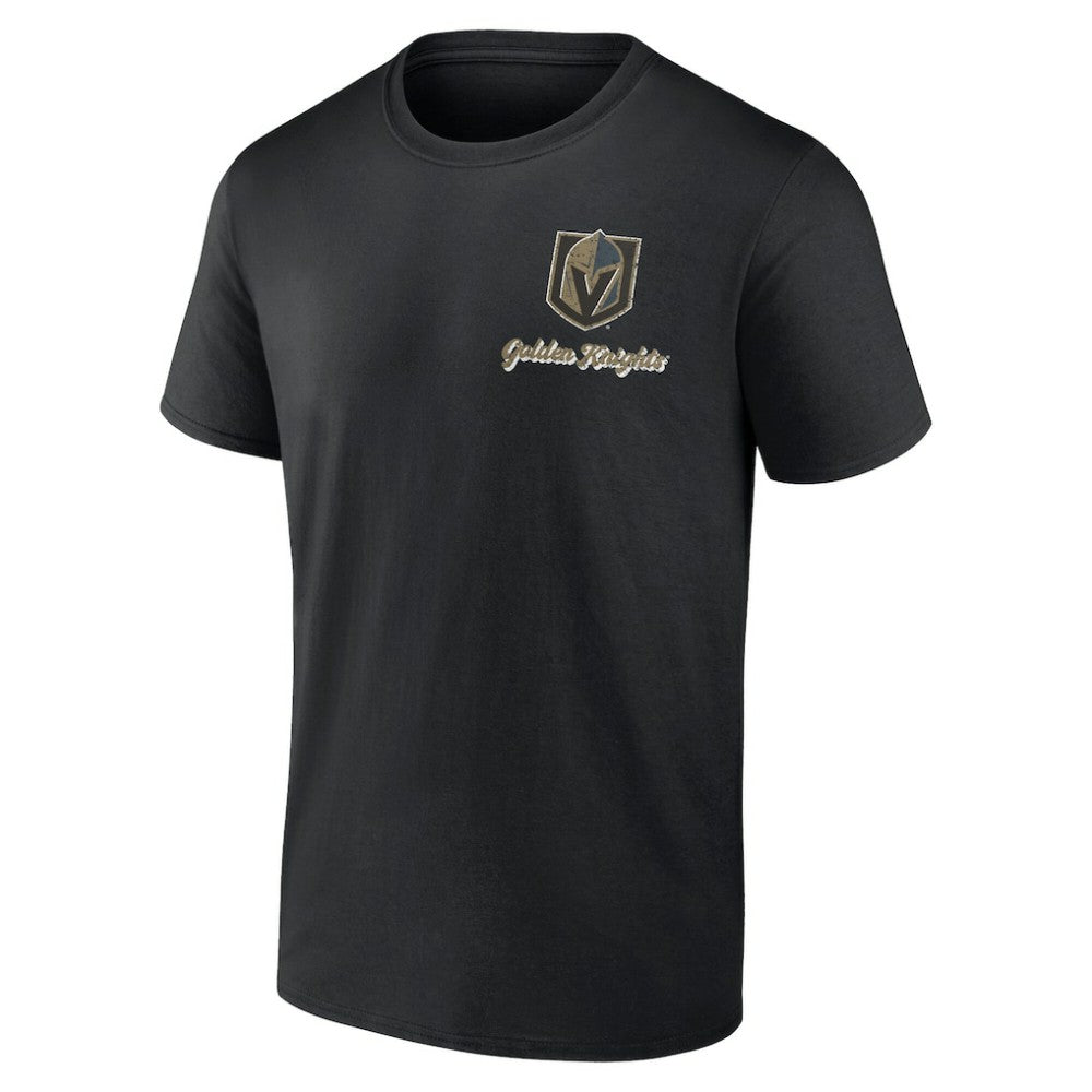 NHL Black Vegas Golden Knights Logo Athletic Never Over T-Shirt